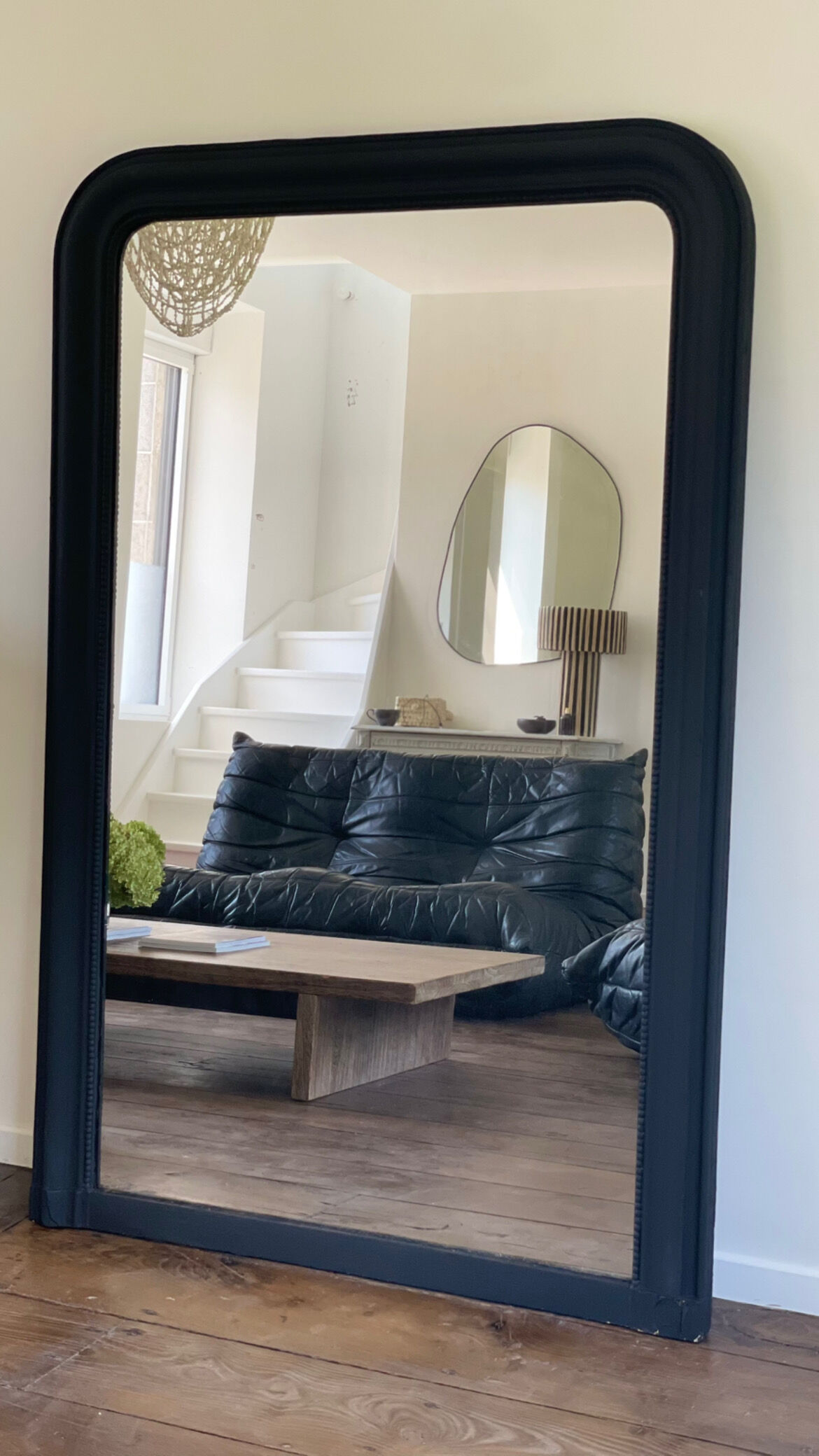 Old mirror Louis Philippe black ice mercury