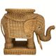 Rattan bamboo wicker elephant pedestal or side table, 1970s