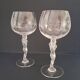 Two Bayel crystal wine glasses Bacchus Venus.