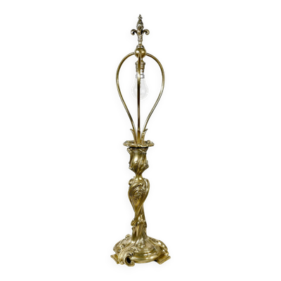 Lampe en Bronze Doré, Art Nouveau – Fin XIXe