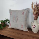 vintage gray Berber cushion