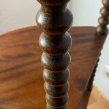 Corner shelf on a turned wooden stand