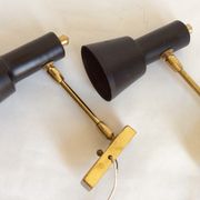 Pair of aluminor wall light France 50s/60s