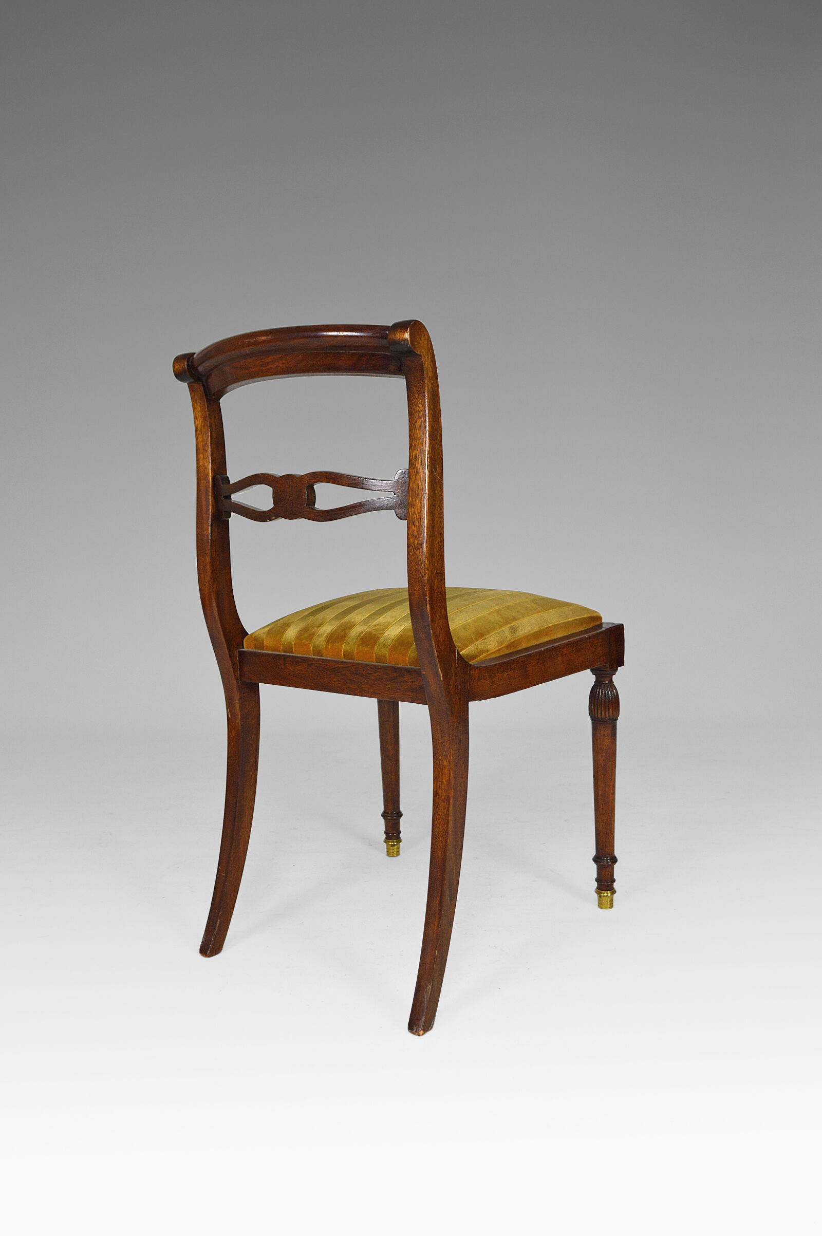 Set of 6 regency style chairs in mahogany, 19th