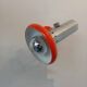 Spot orange et inox brossé années 70