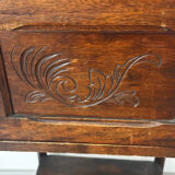 Nightstand / occasional table, late 19th century, wood and marble.