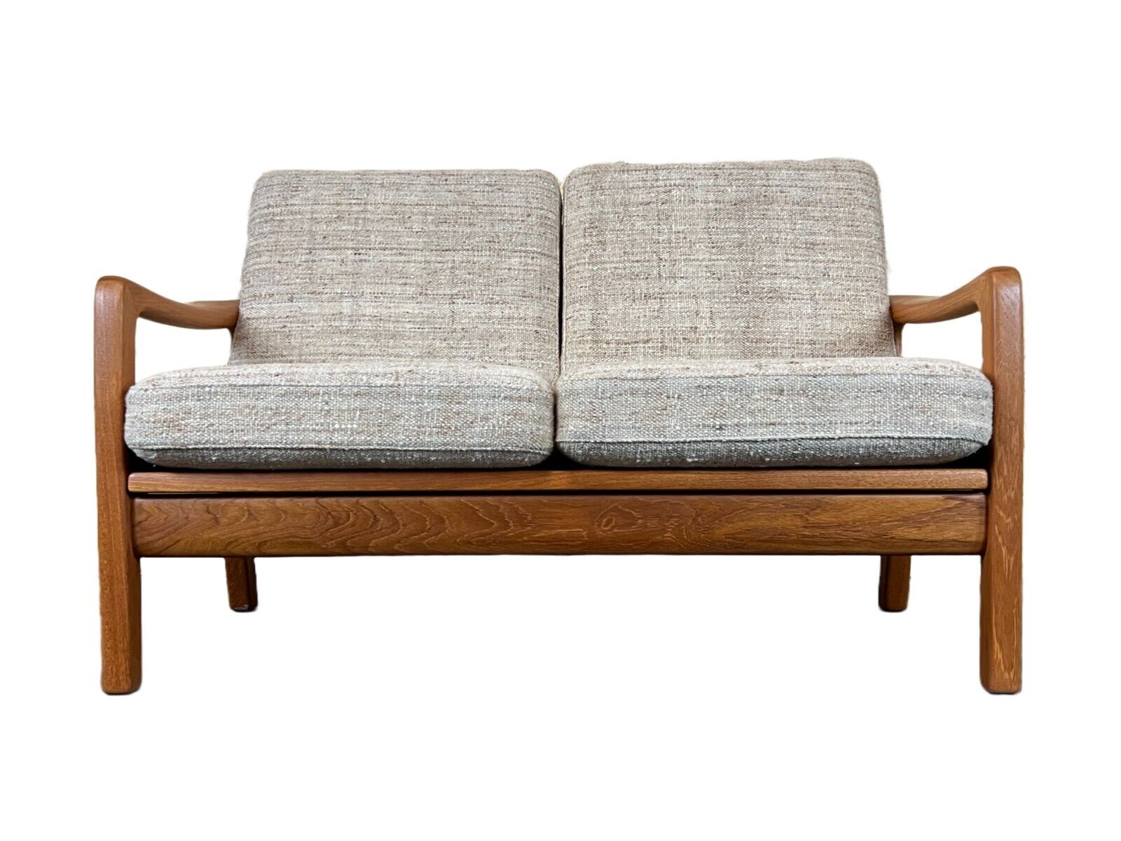 60s 70s teak sofa 2 seater couch J. Kristensen Danish Denmark Design