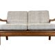 60s 70s teak sofa 2 seater couch J. Kristensen Danish Denmark Design