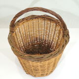 Antique wicker basket / handmade / vintage