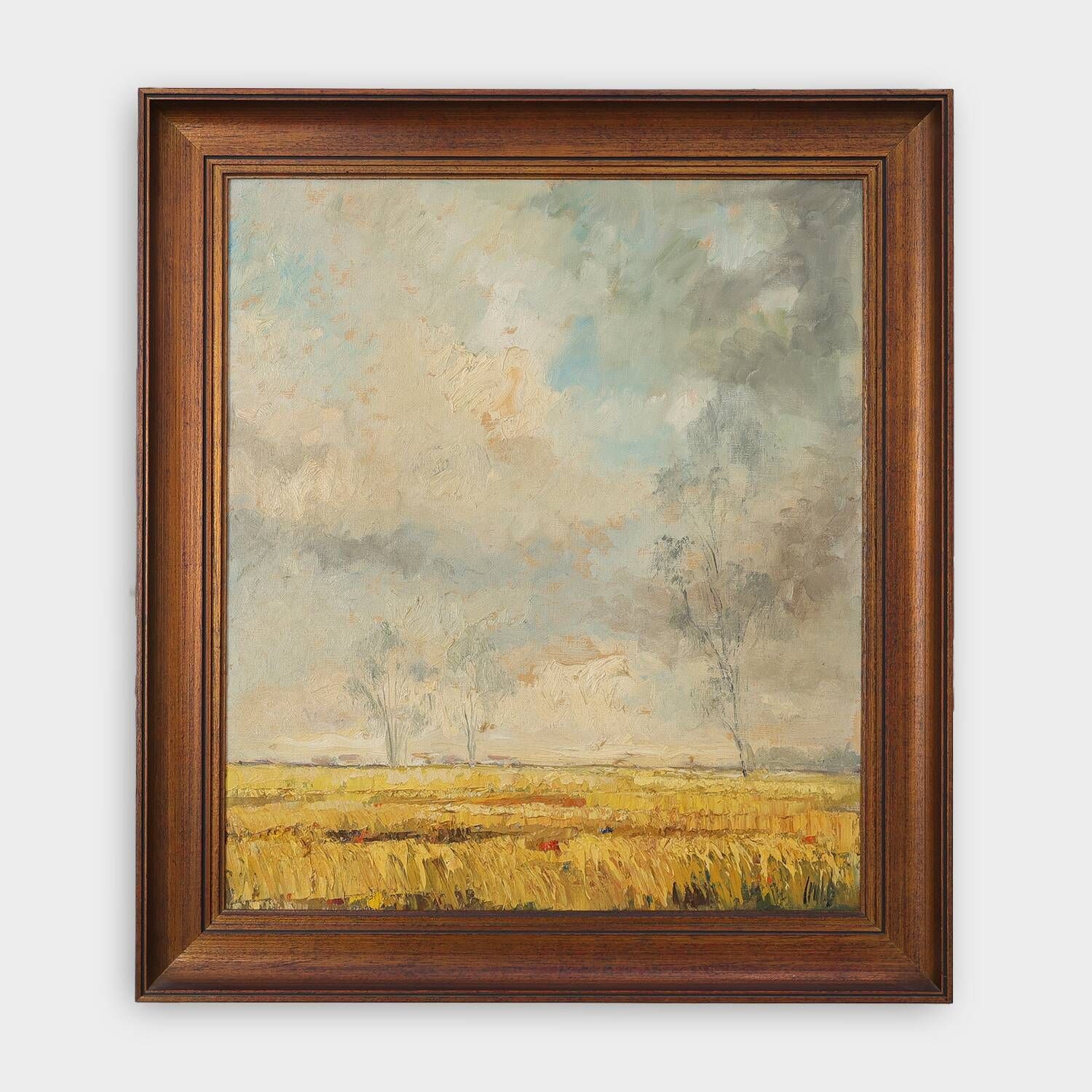 Impressionist Belgian Landscape Painting, Oil on Canvas, 20th Century