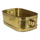 Large Oval Brass Planter Vintage XL Cachepot 41cm