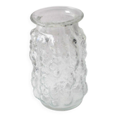Vase à bulles en verre pressé vintage : design de Vladislav Urban, République tchèque