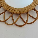 Rattan “flower” mirror from the 70s