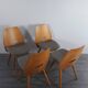 Set 4 chaises Lollipops, design Jiràk, 1960s