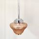 Antique amber and gold glass pendant light