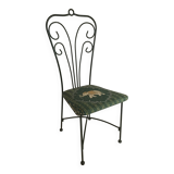 Vintage cast iron garden chair
