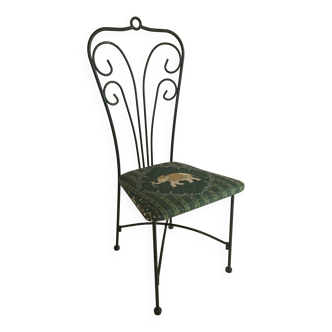 Chaise de jardin fonte d'acier vintage