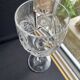 10 Bohemian cut crystal wine glasses