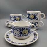 set 4 coffee cups with saucers Villeroy and Boch Clacquesin