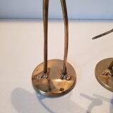 Brass heron couple