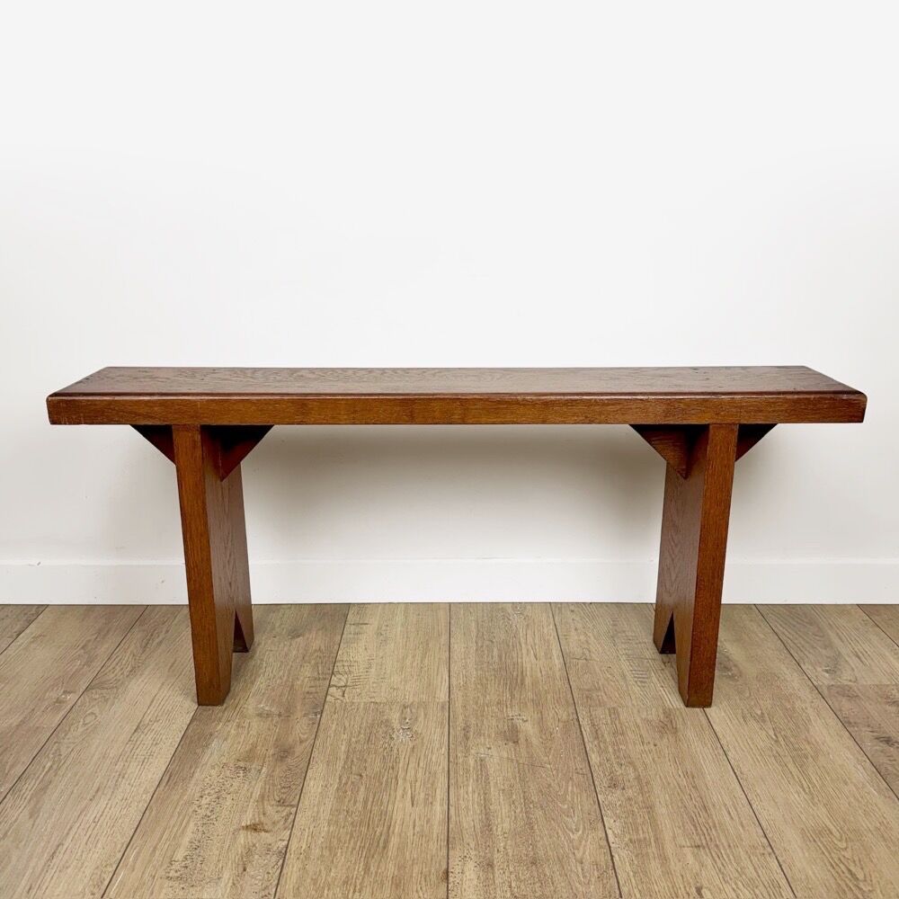 Handcrafted oak bench