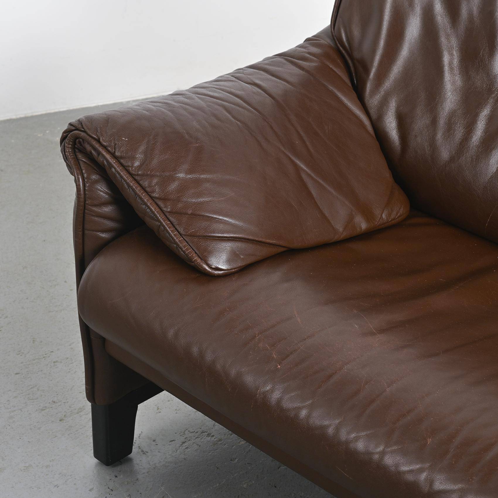 De Sede leather sofa, model DS 14, circa 1990