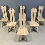 Vintage dining chairs by Depuydt, Belgium, set of 6 - 1960s