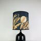 "Fig" lamp, black ceramic and silk shade, 1960s.
