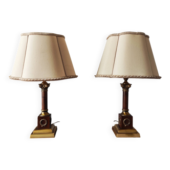 Pair of neo-classical Empire style lamps