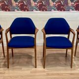 Suite of 4 designer armchairs 1950 "Hartmut Lhomeyer".