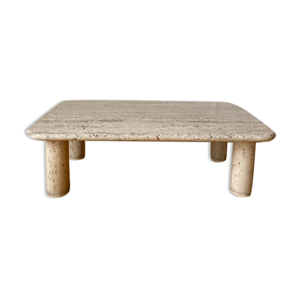 Travertine coffee table