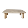 Travertine coffee table