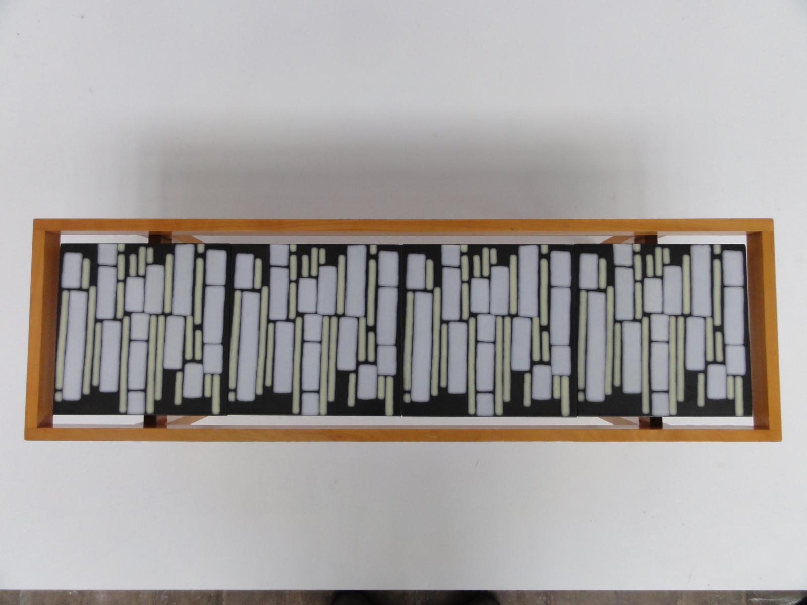 Table low mid-century tiled ceramic, Germany