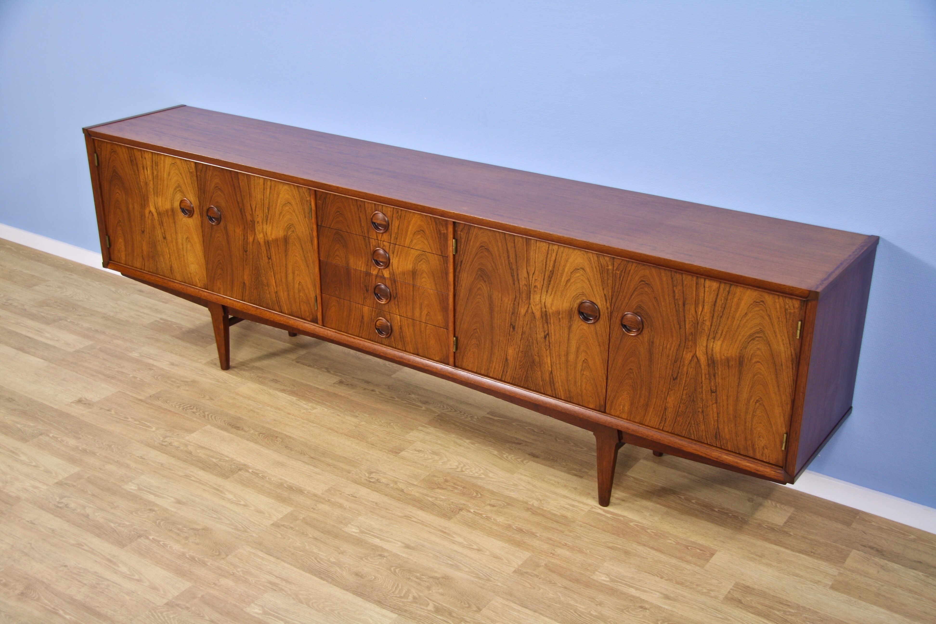 Enfilade XL hollandais en palissandre par William Watting pour Fristho, années 1960