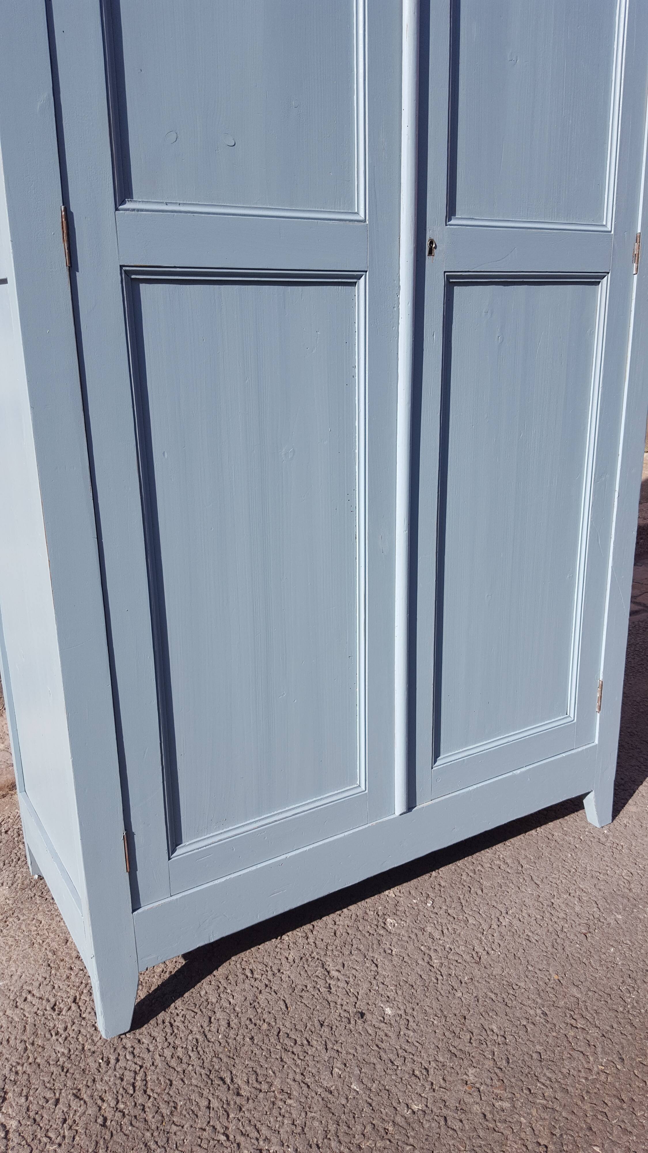 Grey blue Parisian wardrobe