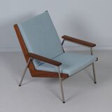 Vintage armchair model 2520 by Gelderland, blue upholstery, 1960s
