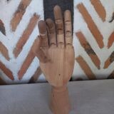 Articulated wooden hand jewelry