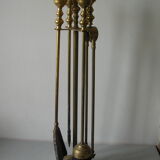 Former servant 4 chimney tools pine cone clamp rooster paw in bronze/brass