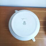 Plat de service soupière Art déco faïence St Amand