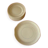Ancien service à dessert en porcelaine Céranord, 13 pièces