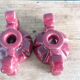 Bougeoirs en céramique artisanale bordeaux