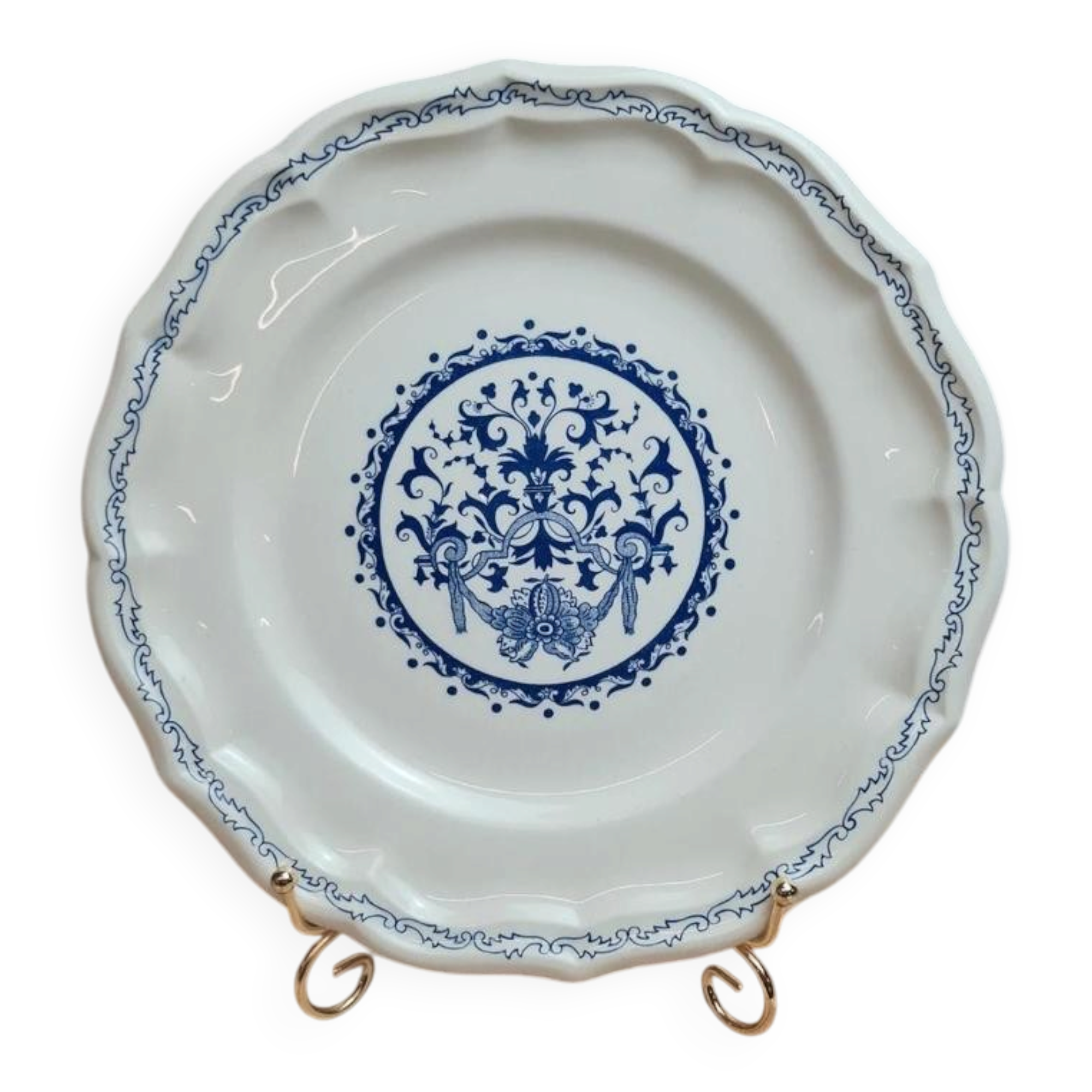 Flat plate Gien model Rouen blue – classic decor