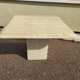 Square travertine coffee table