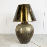 Oversized stoneware table lamp, 1980s