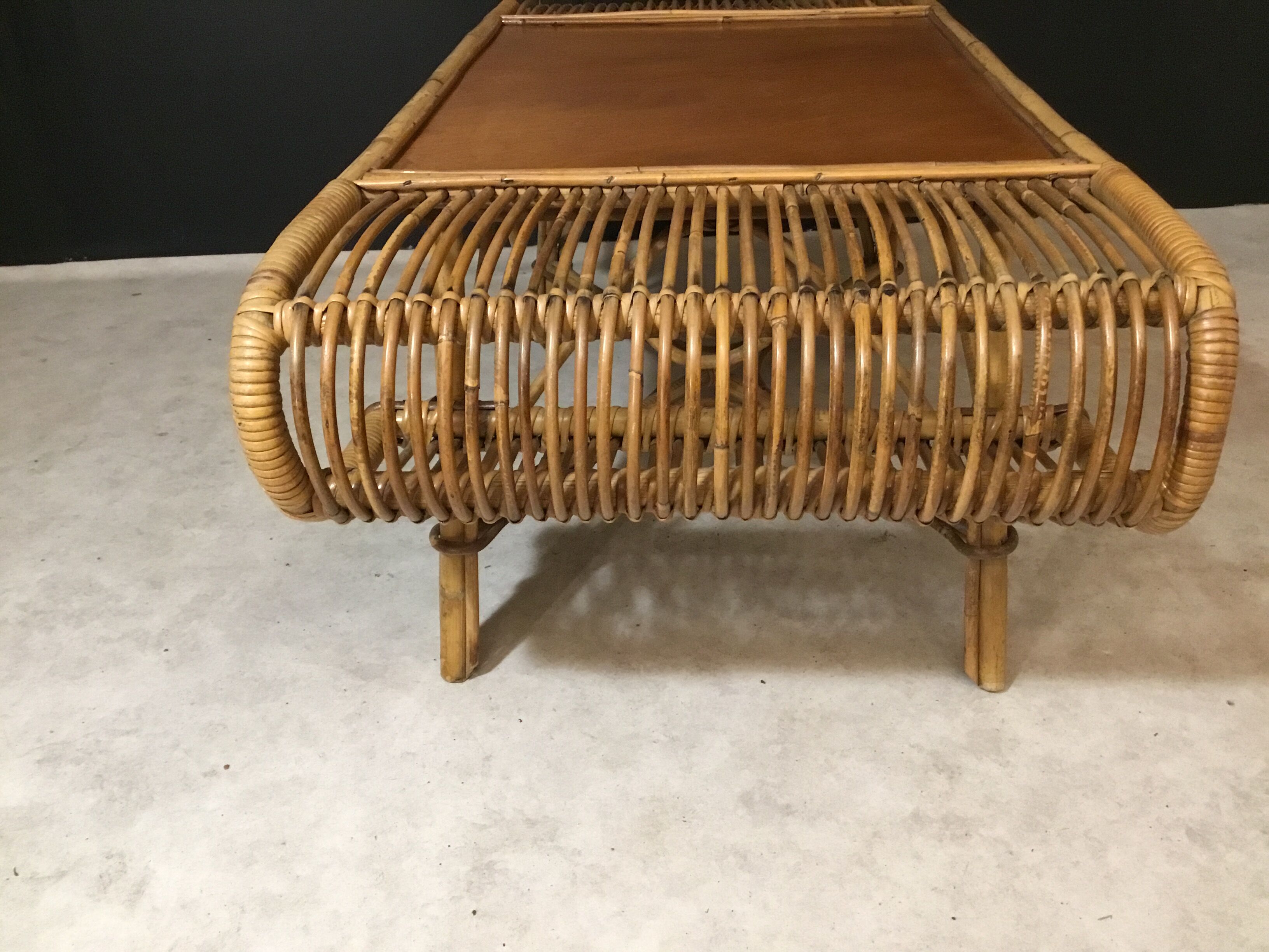 Rattan coffee table