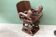 African monoxyle seat in carved wood