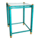 Hollywood Regency Faux Malachite Side Table with Glass Shelves