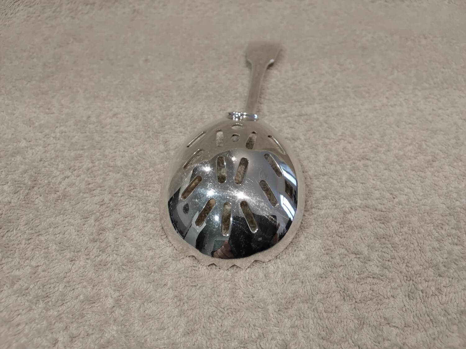 Silver-plated ice cube serving spoon by Christofle Cluny