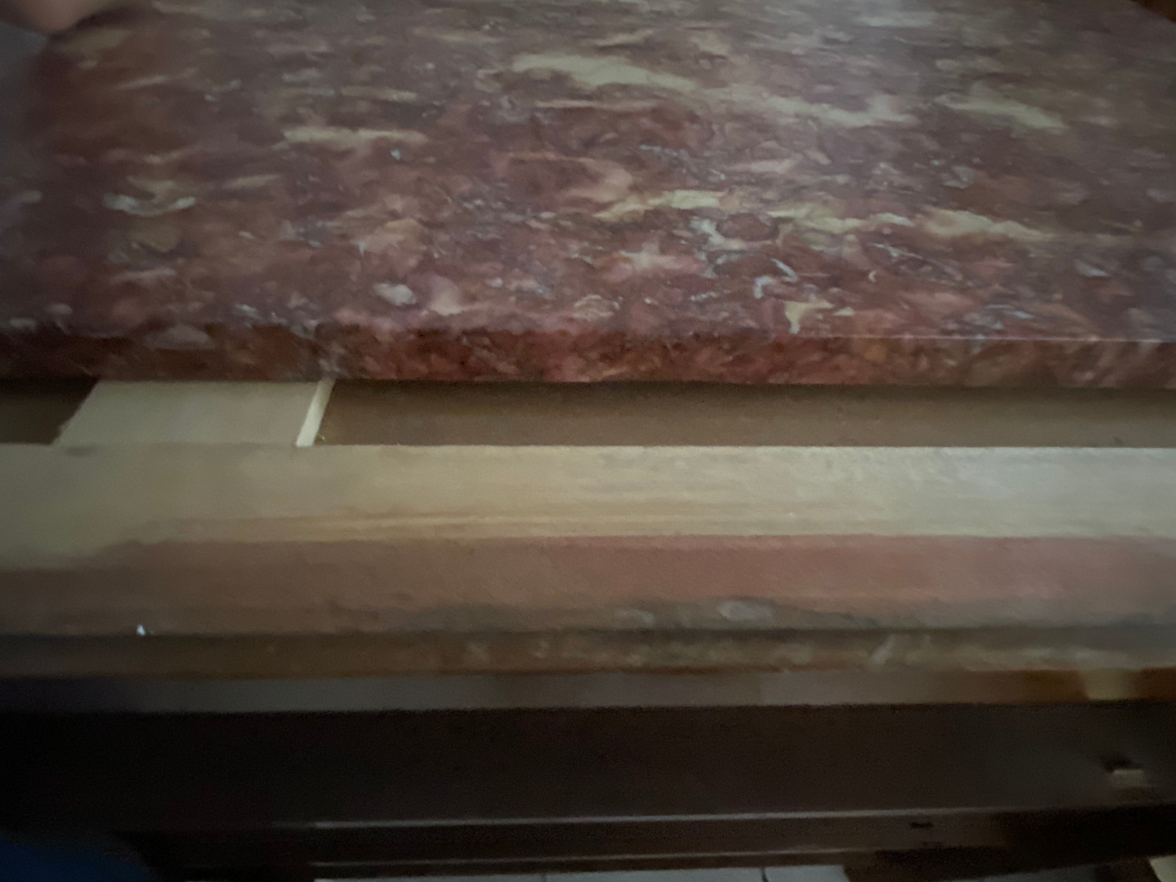Art deco dresser, top pink marble 30s