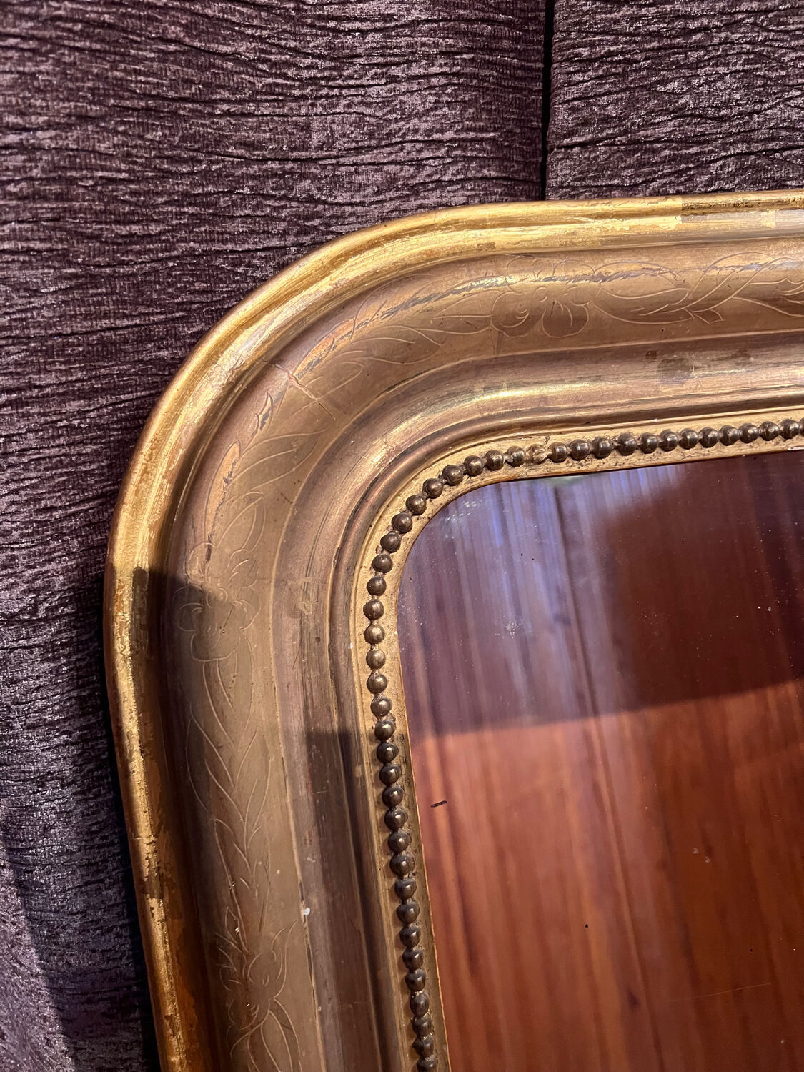 Miroir doré Louis Philippe